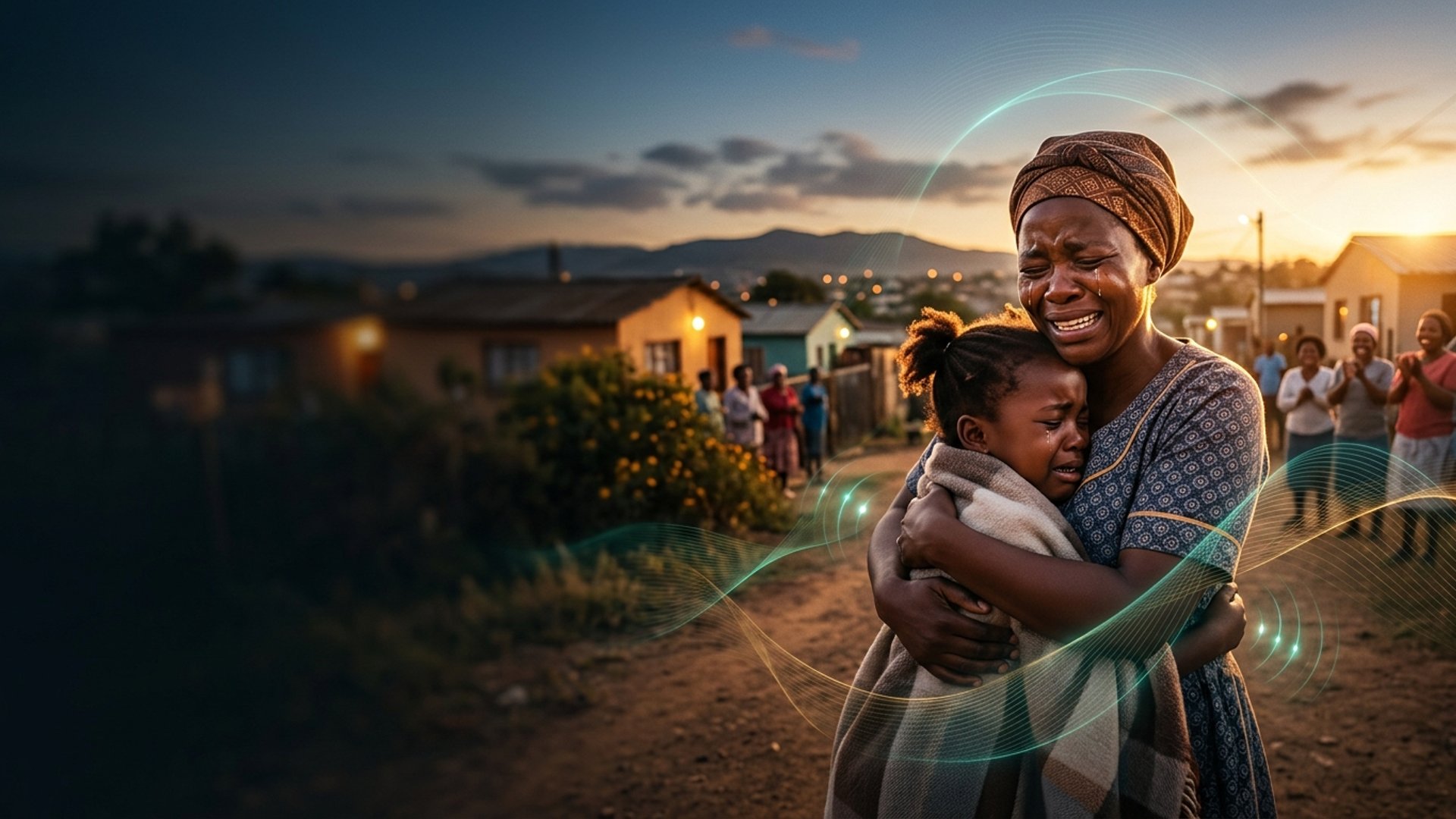 A compassionate community celebrating a reunited child